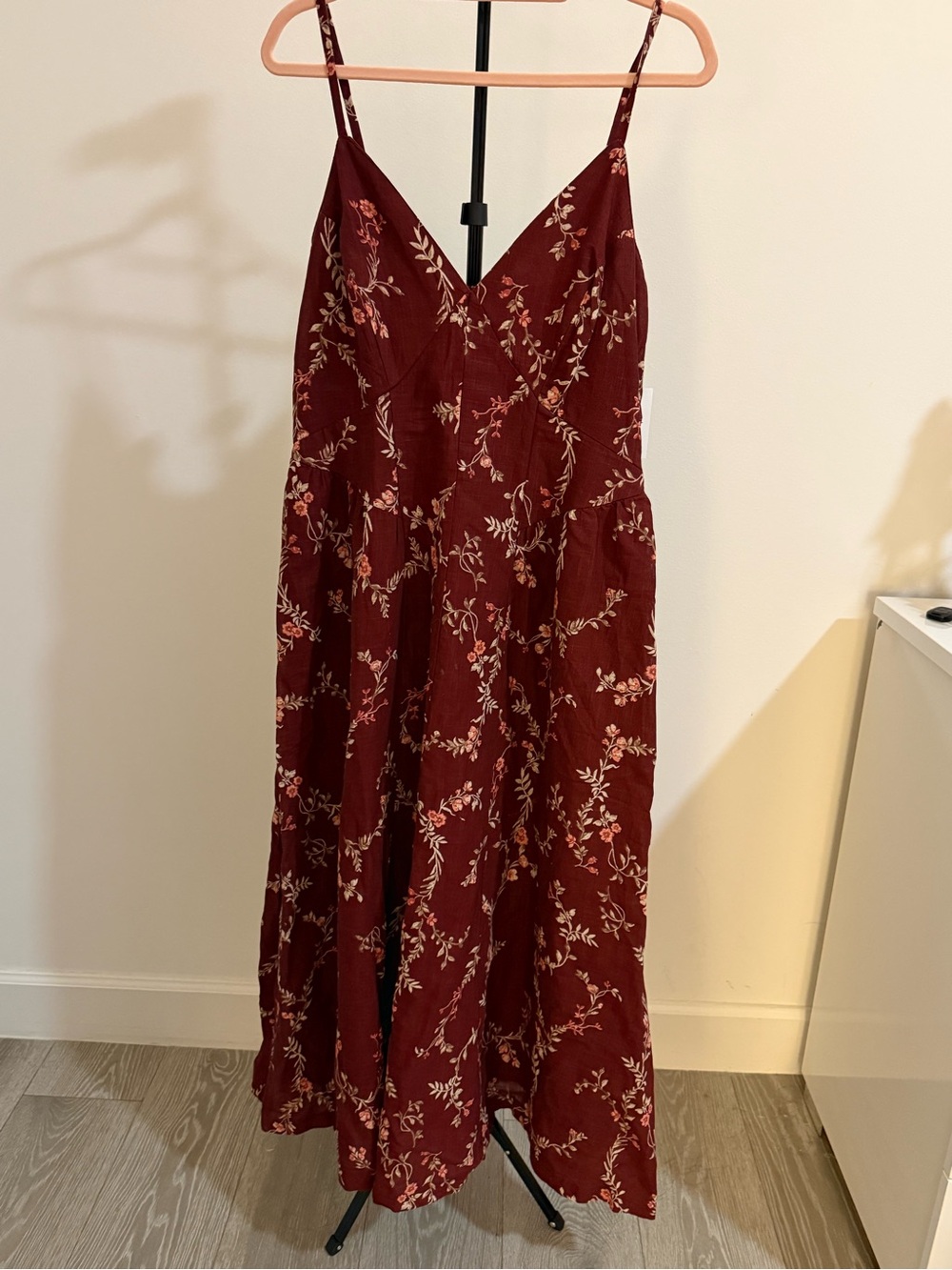 Japna Floral Maxi Skirt - Burgundy